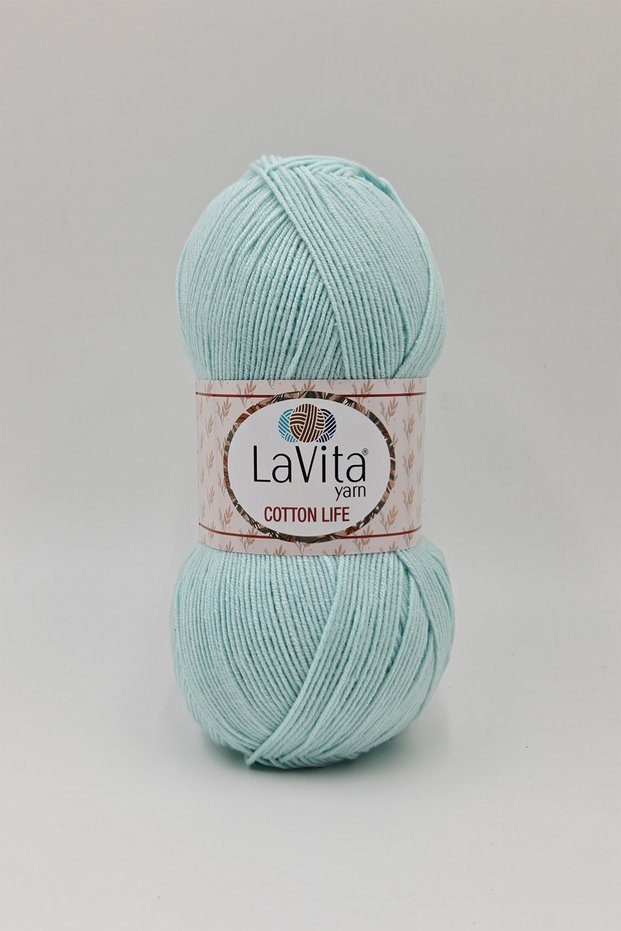 Cotton Life Hand Knitting Yarn 50% Cotton 50% Acrylic 100Gr (5314 Open Mint)