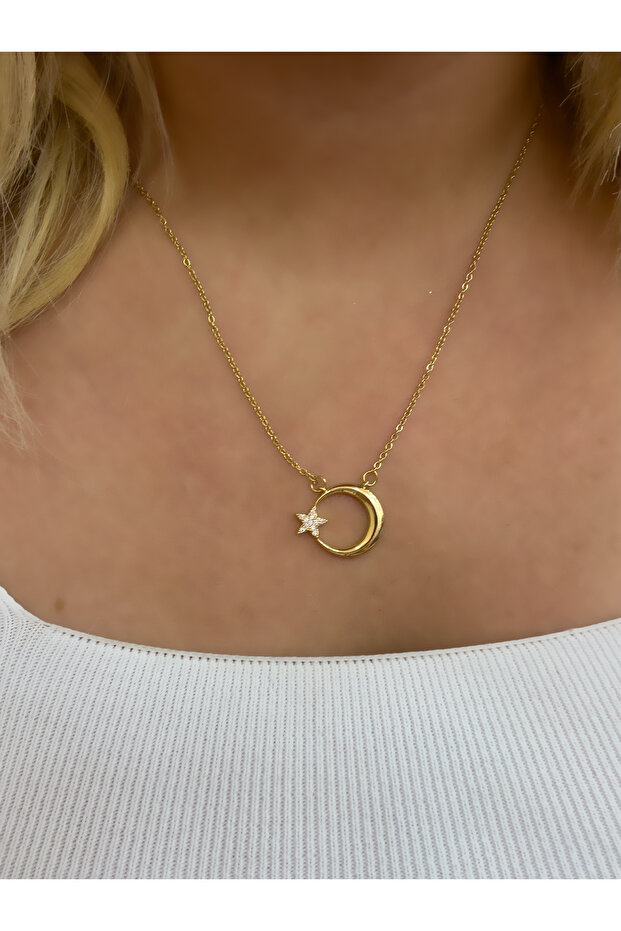 AYYILDIZ MODEL ÇELİK KOLYE - 3