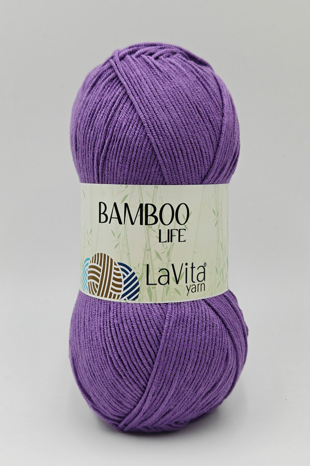Bamboo Life Hand Knitting Yarn 50% Bamboo 50% Acrylic 100Gr (4164 Purple)