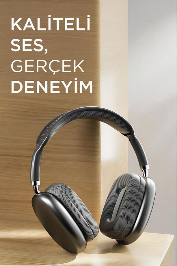 P9 Pro Max Siyah Kablosuz 5.0 Mikrofonlu Sd Kart Girişli Aux Kablolu Bluetooth Kulaklık - 2
