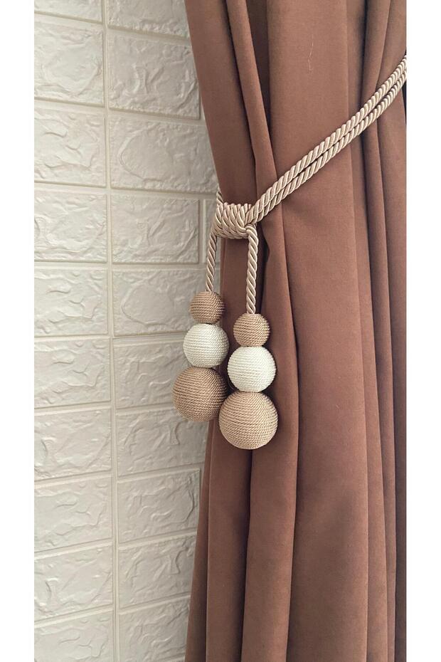 Curtain Accessory Curtain Bracol Layer by Layer Rope-Wrapped Curtain Tie 1Pcs Attached to Corner
