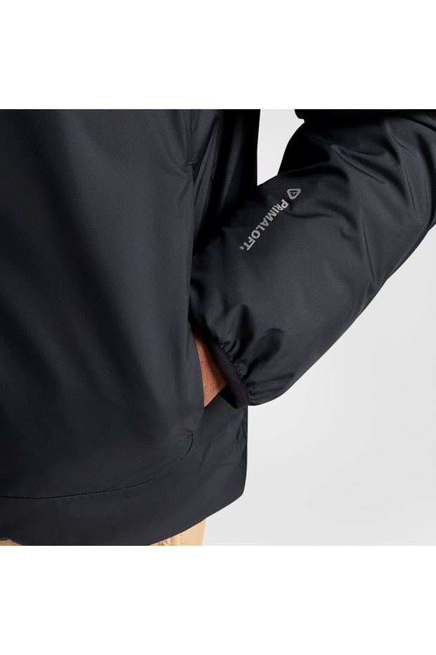 Erkek Kapüşonlu Siyah Mont - 5