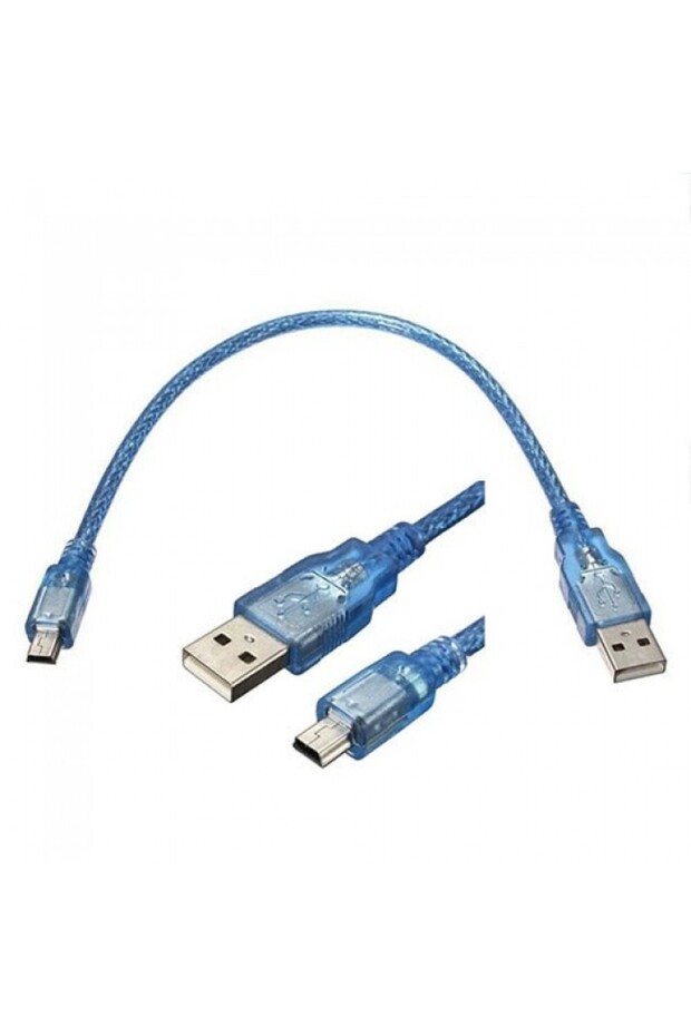 Mini usb kablo 5 pin mini usb mp3 player şarj ve data kablosu 50 cm - 2