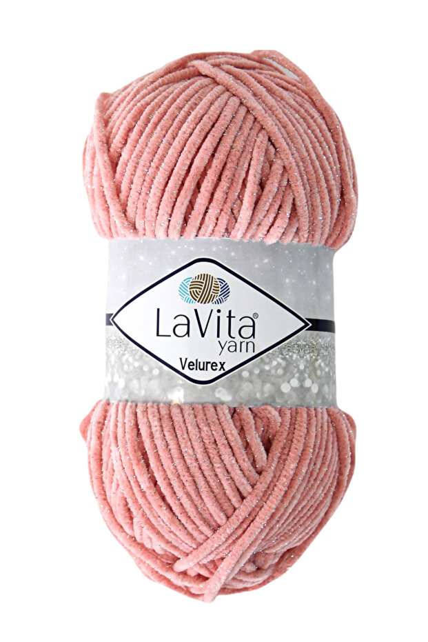 Velurex Glitter Hand Knitting Yarn 90% Polyester 10% Lurex 100Gr (4105 Powder)
