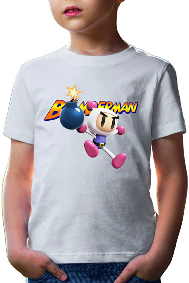 Tricou copii Bomberman Logo Jump Multiplayer Action Timer - 1