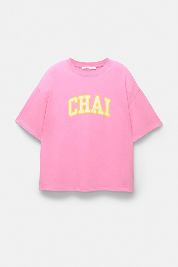Chai Yazılı T-shirt - 5
