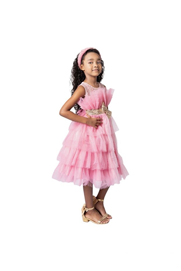 RUFFLE DRESS PINK - 2