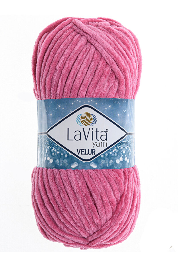 Velur Velvet Hand Knitting Yarn 100% Polyester 100Gr (4121 Dried Rose)