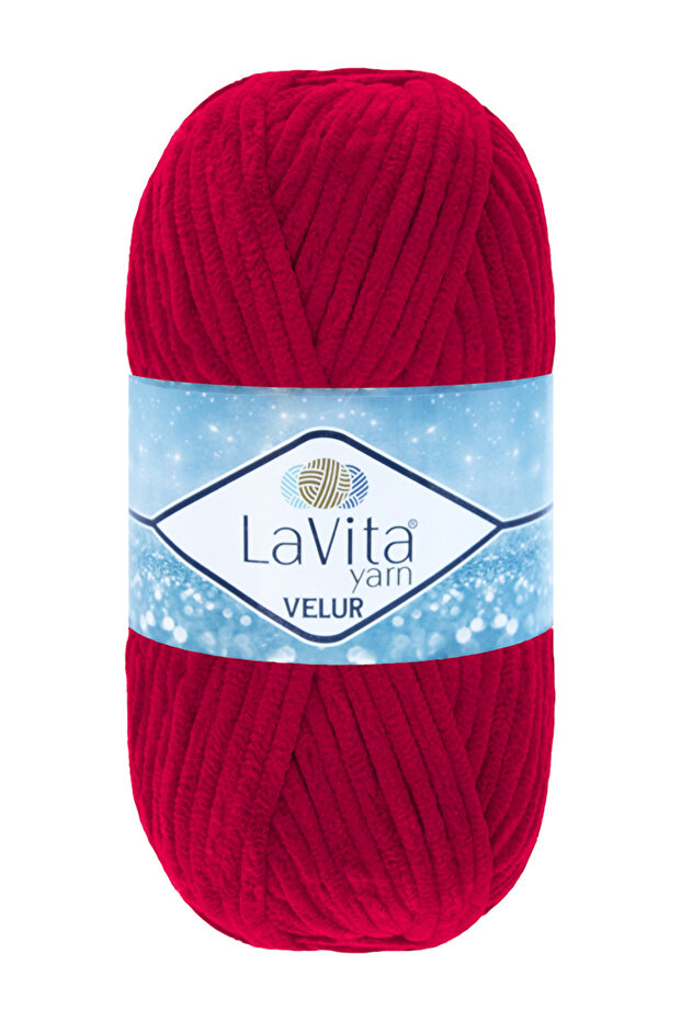 Velur Velvet Hand Knitting Yarn 100% Polyester 100Gr (2313 Pomegranate Flower)