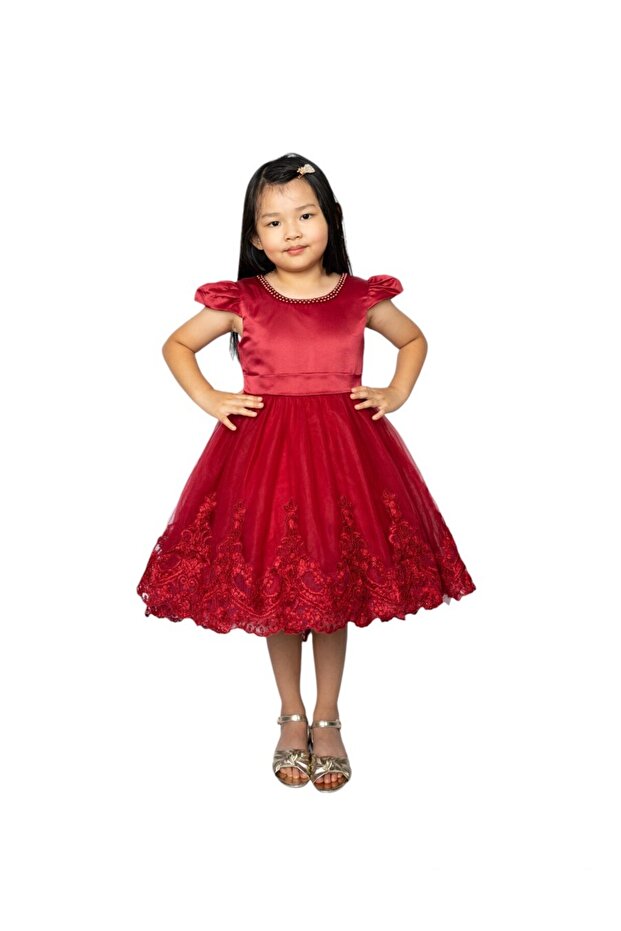 D' Daniela - Embroidery Princess Dress - Red