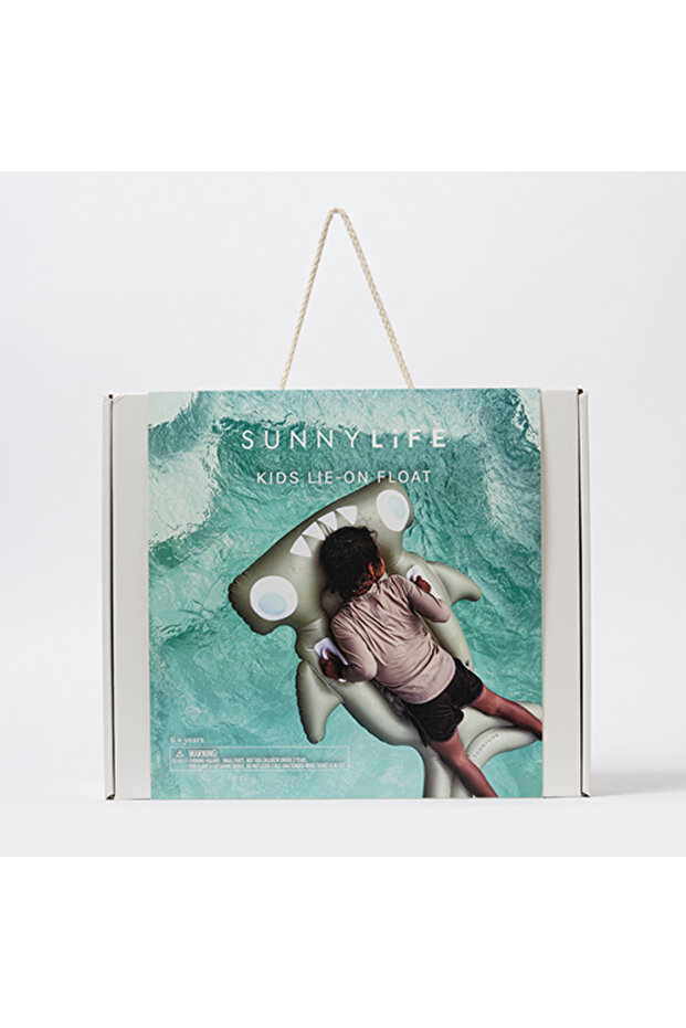 SunnyLife Khaki Salty the Shark Çocuk Yüzme Yastığı