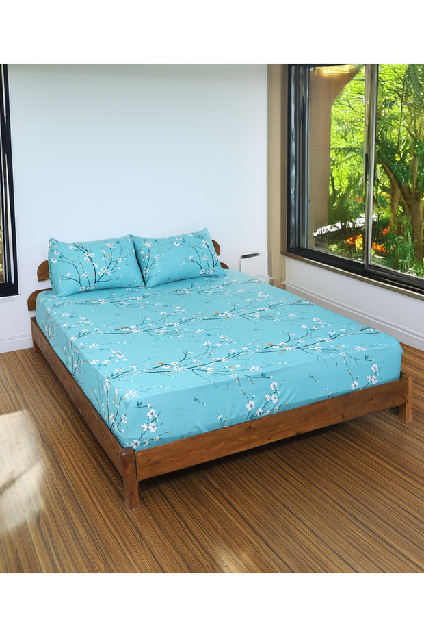 ملاءة مطاطية منقوشة مقاس مفرد ومقاس كبير - 1