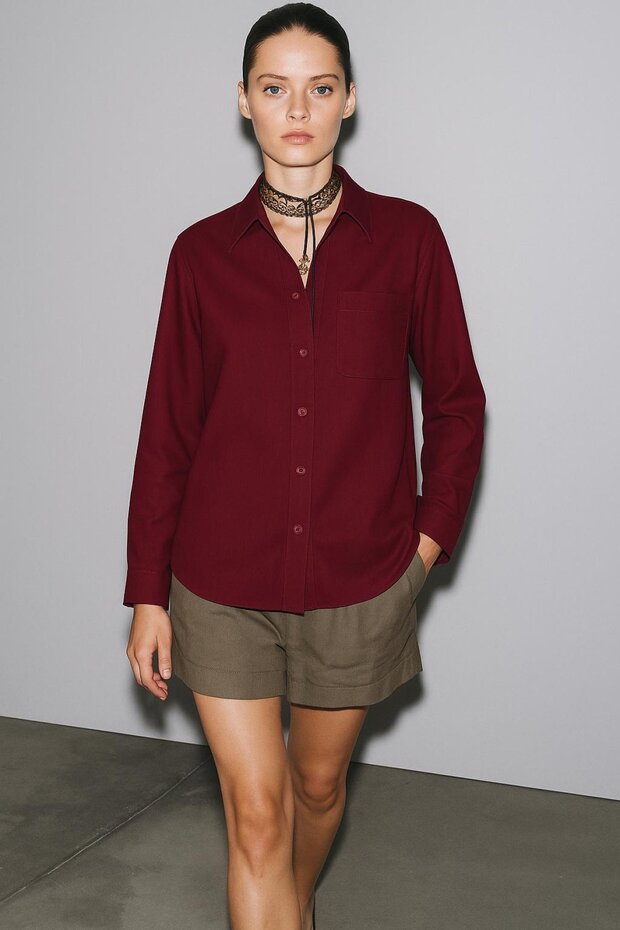 Tek Cepli Keten GÖMLEK - 1