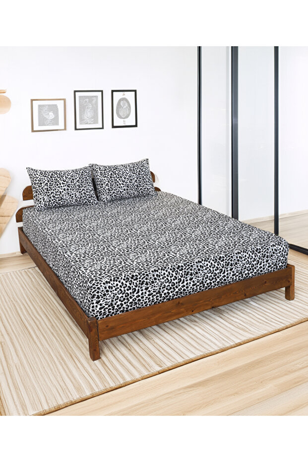 Patterned Fitted Sheet Single and King Size - 1