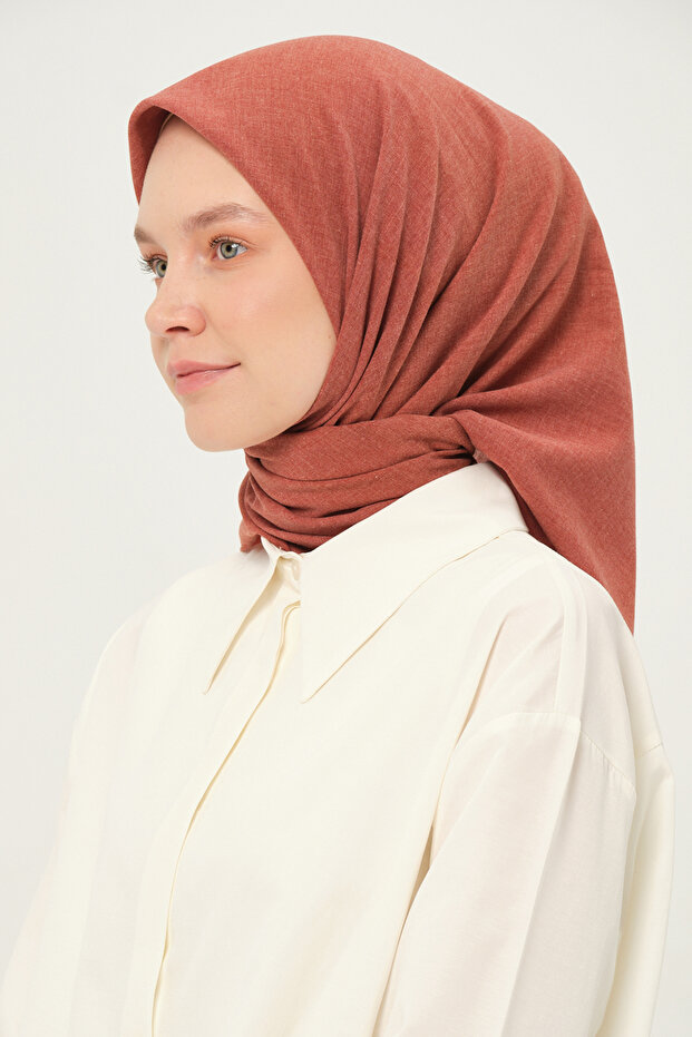 Poly Coton Square Scarf Tile Cotton Breathable Fabric
