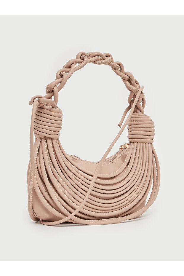 Khaki Mini Cut out Shoulder Bag