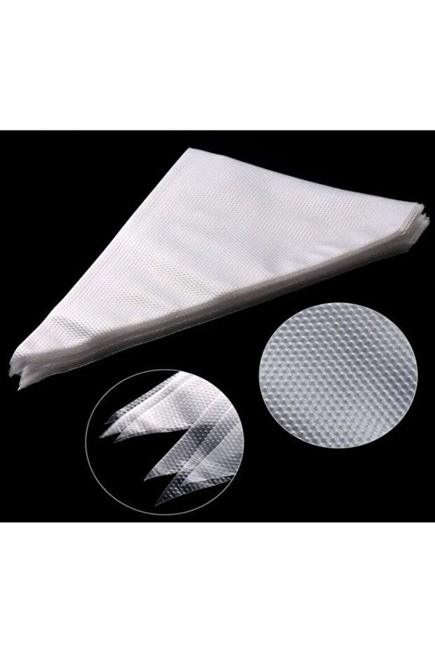 100'lü Krema Sıkma Torbası Kullan At Krem Şanti Torbası Pasta Süsleme Torbası 12" - 6