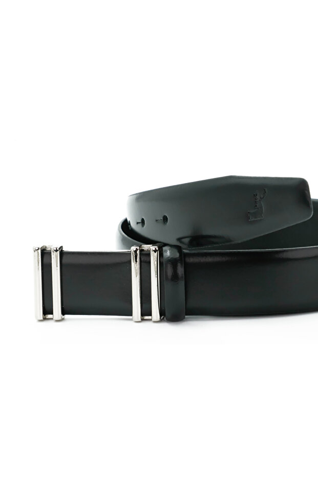 Nappa Genuine Leather 3.50 cm Pin Buckle Classic Men's Belt - Kmr101