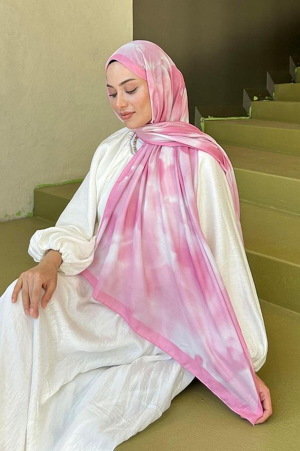 Batik Desen Soft Şal Şeker Pembesi - 3