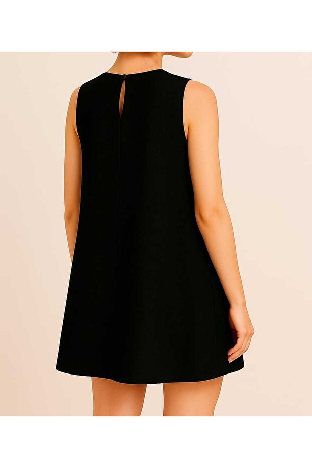 Mini Keten Elbise - 2