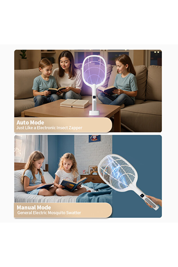 Bug Zapper, Mosquito Swatter, Fly Swatter, Mosquito Killer, 2 in 1 Dual Modes 3000V Electric Bug Zap - 5