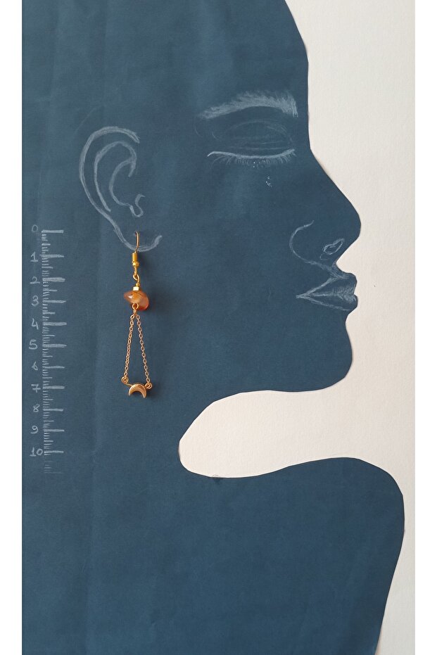 أقراط متدلية من حجر العقيق - 2