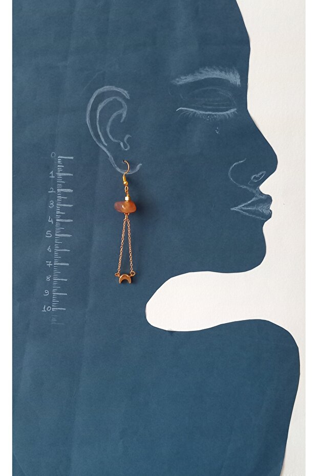 أقراط متدلية من حجر العقيق - 2