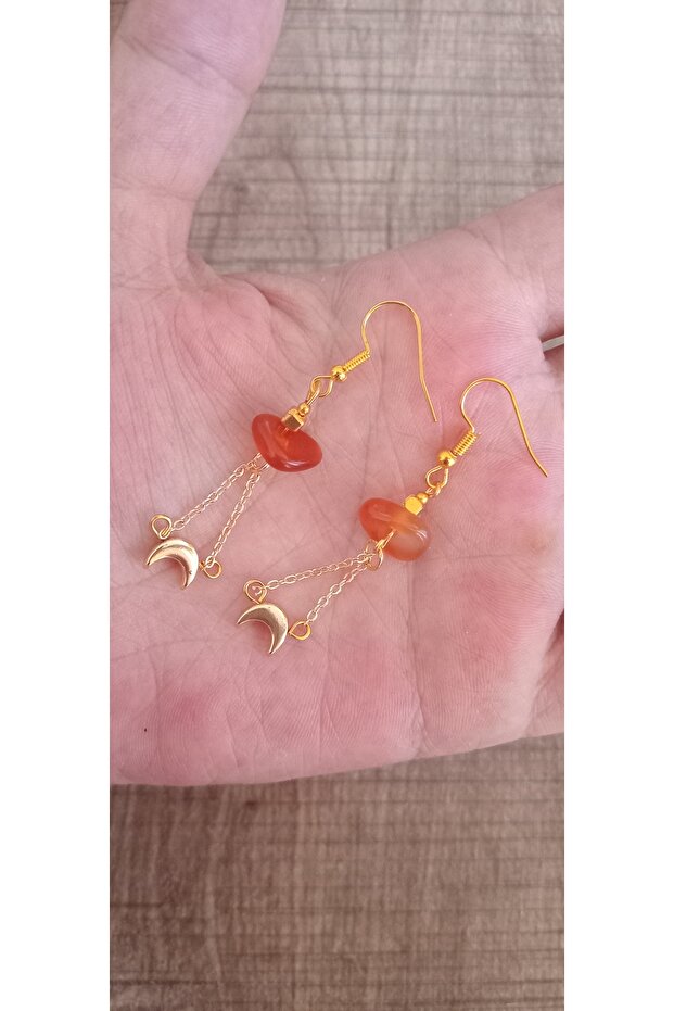 Agate Stone Dangle Earrings - 4