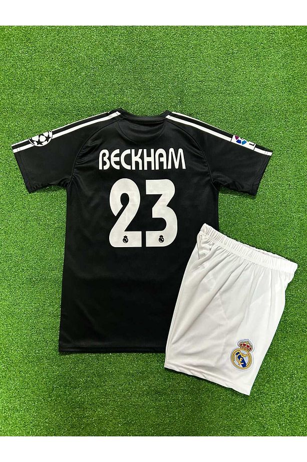 Real Madrid 2004/05 Sezonu David B.e.c.k.h.a.m Nostalji Çocuk Forması (BLACK) - 1