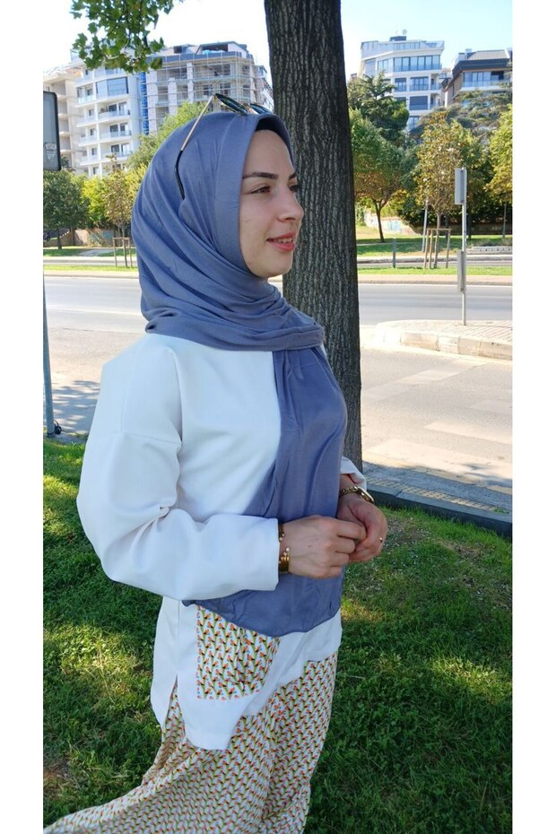 وشاح شال عملي من القطن الممشط - 1