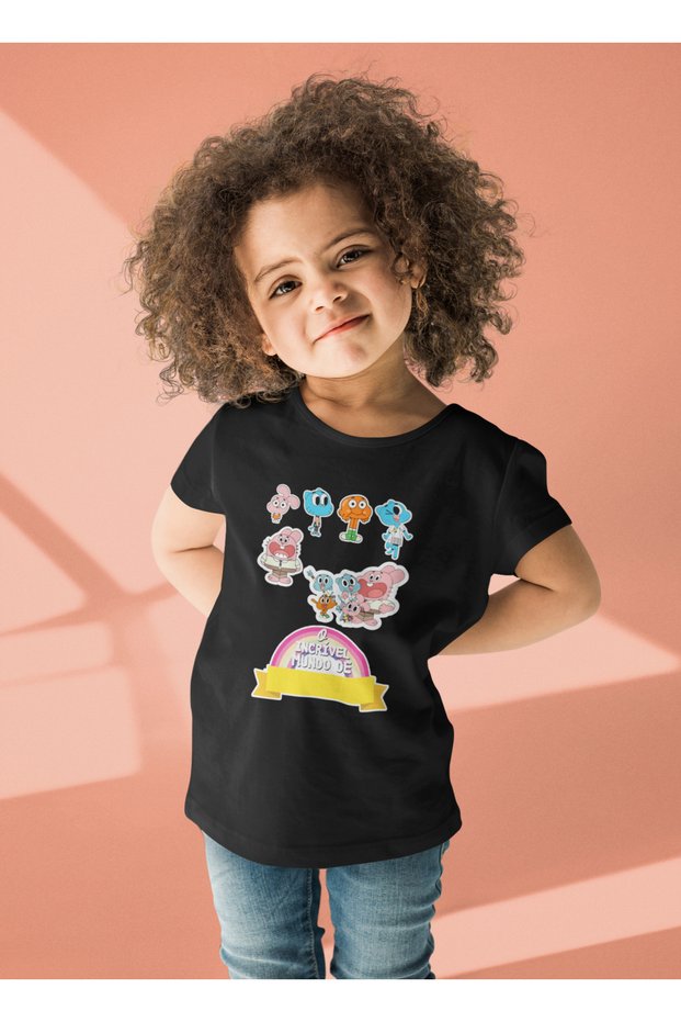 Gumball and Darwin Printed Unisex Cartoon Children's T-Shirt (Age 1-12)