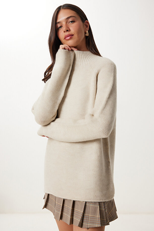 Damen Stone Basic Oversize Strickpullover MX00237 - 4