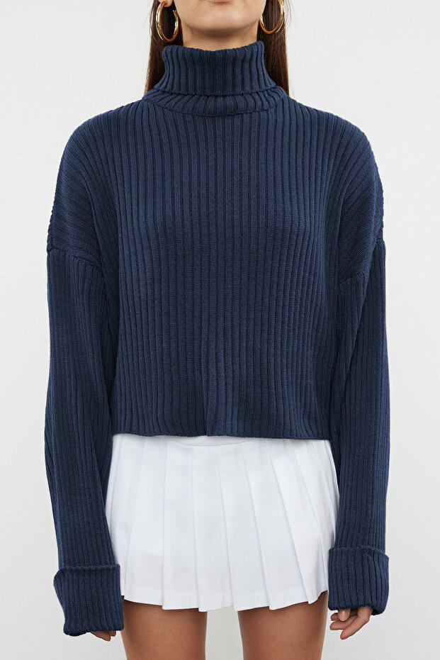 Indigo Crop Basic Triko Kazak TWOAW22KZ0223 - 3