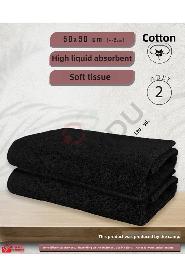 50X90Cm Cotton Towel (2 Pieces) Barber Towel, Hairdresser Towel, Athlete Towel, Hand and Face Towel