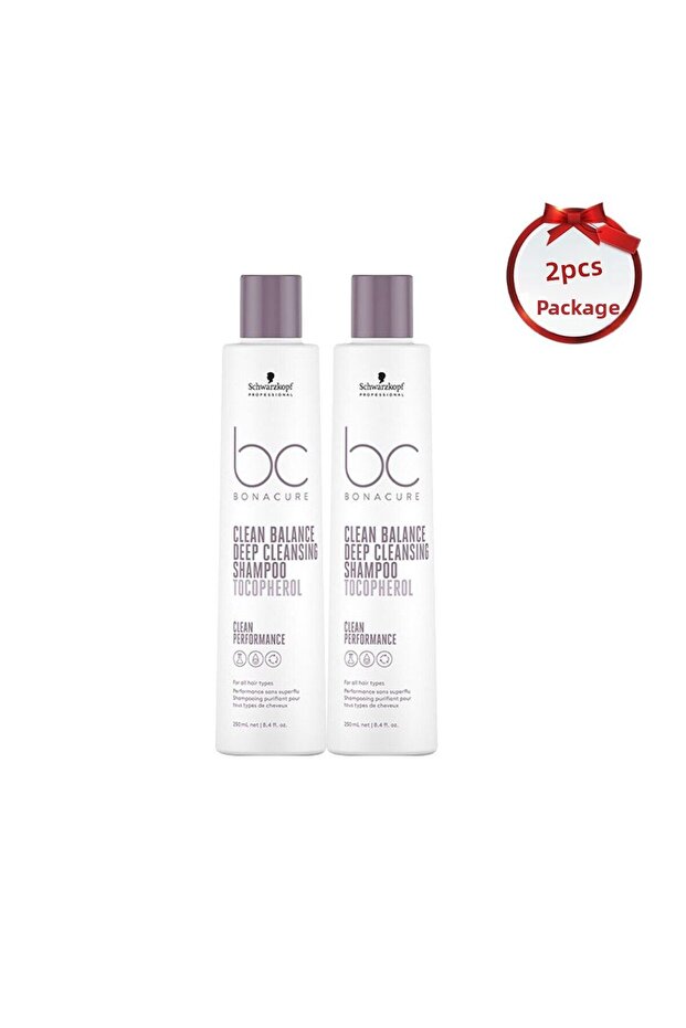 250ml 2 Pcs Schwarzkopf Bc Clean Balancing Deep Cleansing Shampoo