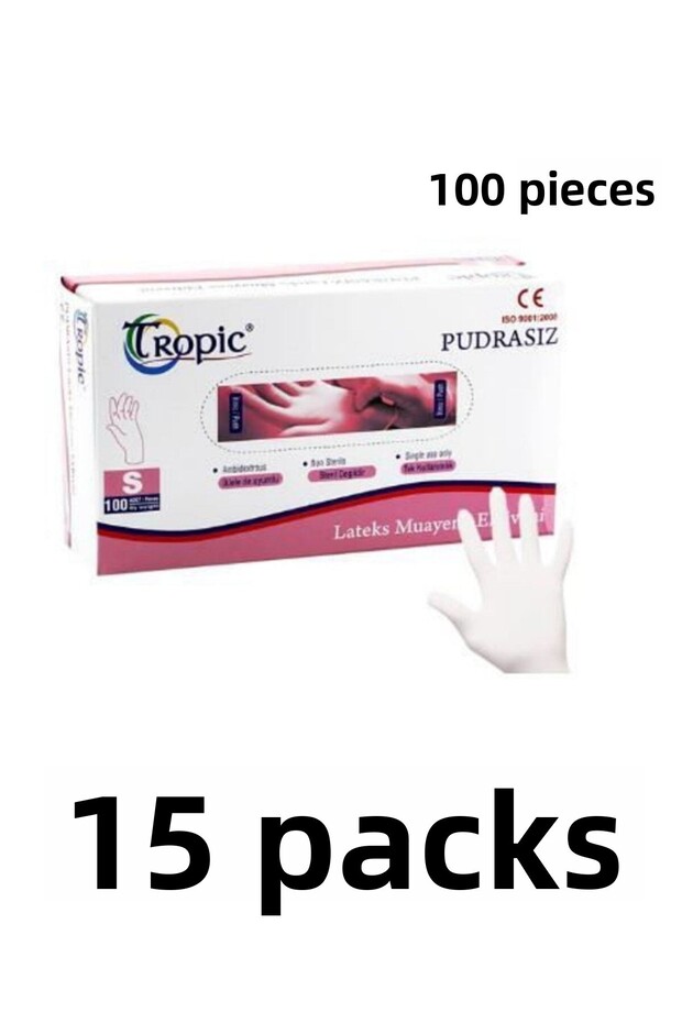 15 Pack No Powder Size S Inspection Gloves 100 Pieces