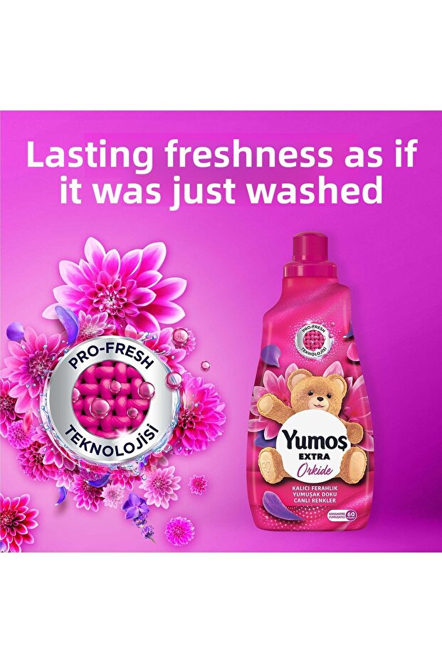 Extra Concentrated Fabric Softener Orchid 1440 ml 60 Washes 3 Pieces - 5
