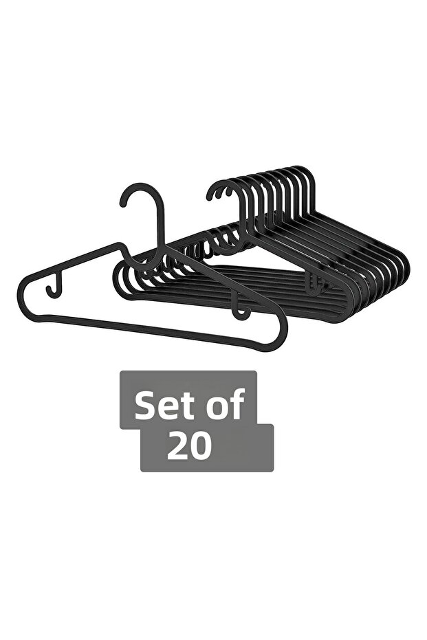 20 Pieces Wooden Look Plastic Hanger Shirts Clothes T-shirt Pants Hanger Thin Hanger Closet Hanger