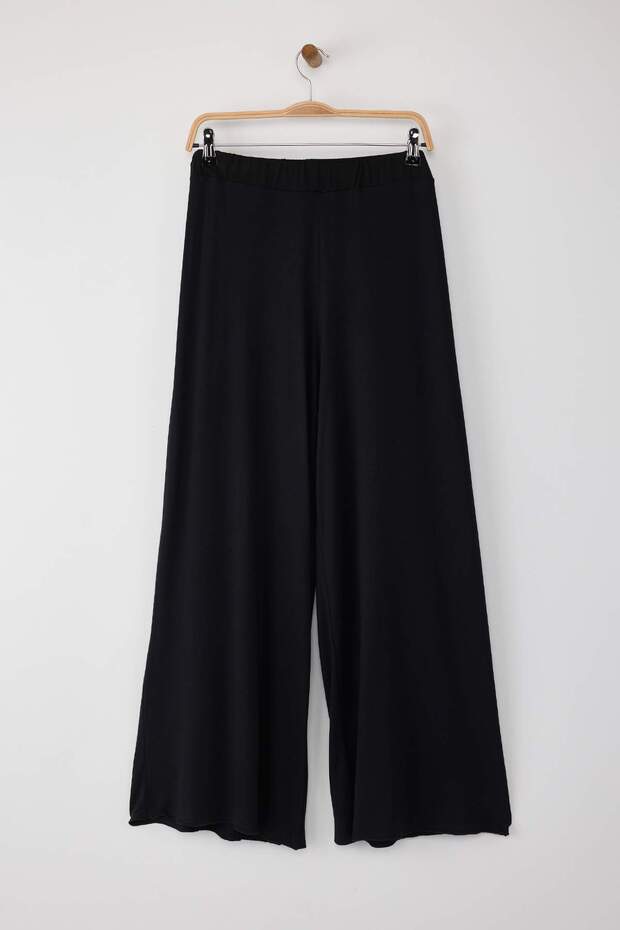 Siyah Viskon Örme İnce Pijama Altı TBBAW26IA00001 - 2