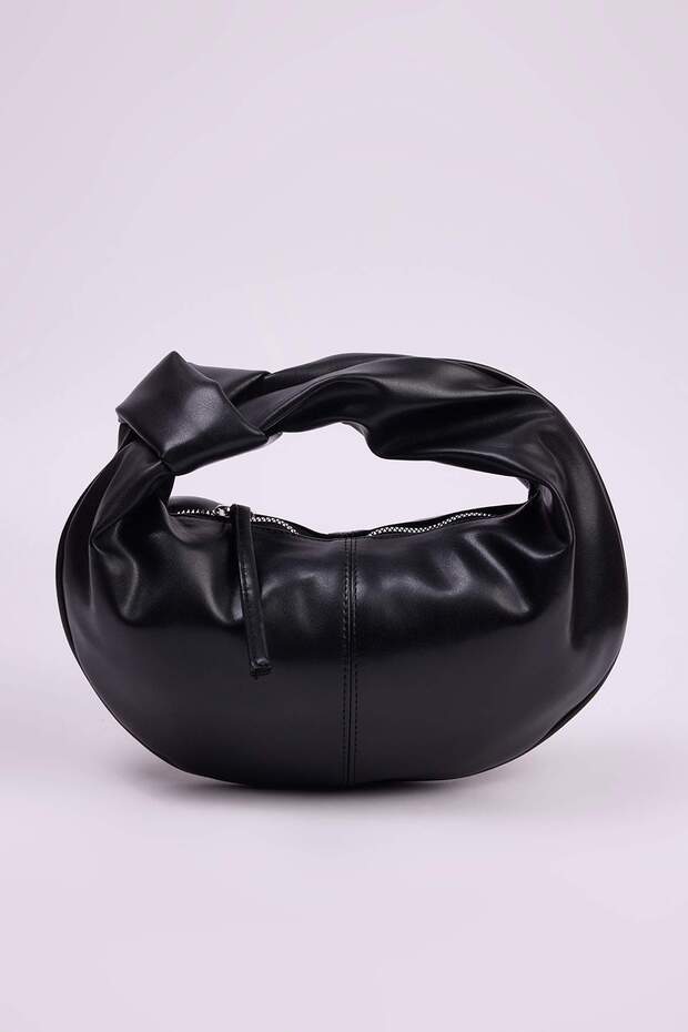 Czarna damska mini owalna torebka na ramię TAKSS25OC00068 - 1