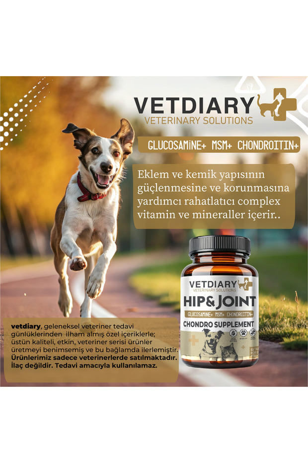 HIP & JOINT CHONDRO MSM Move Glucosamine Premium Kedi ve Köpek Eklem İskelet Destek Tableti - 4