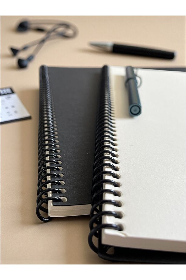 A4 Çizgisiz Spiralli Defter (siyah Kapak) - 5