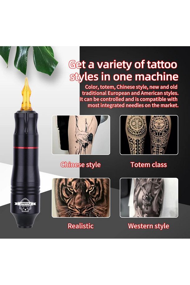 Profesyonel Pen Dövme Seti Ve Kalıcı Makyaj Pen Makinesi Seti Boyalı Full Set Dövme Seti - 8