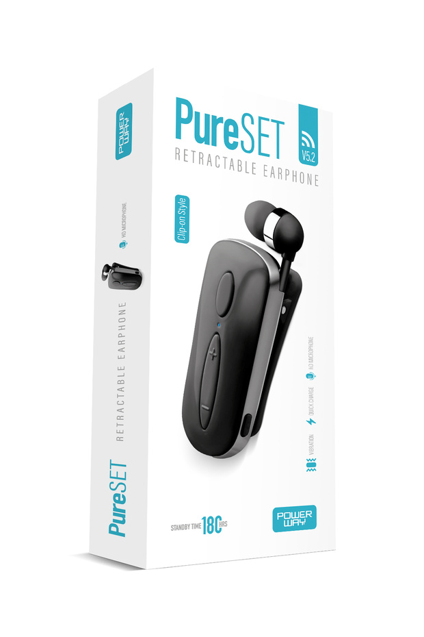 Pureset 10 Saat Konuşma Süresi Makaralı Bluetooth Kulaklık - 1