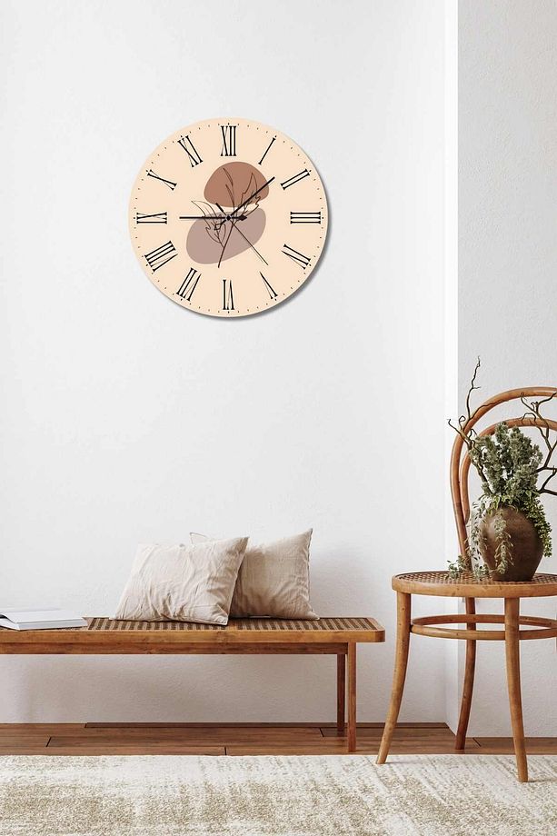 Minimalist Tasarım Mdf Uv Baskı Duvar Saati 40 Mds-01 - 9