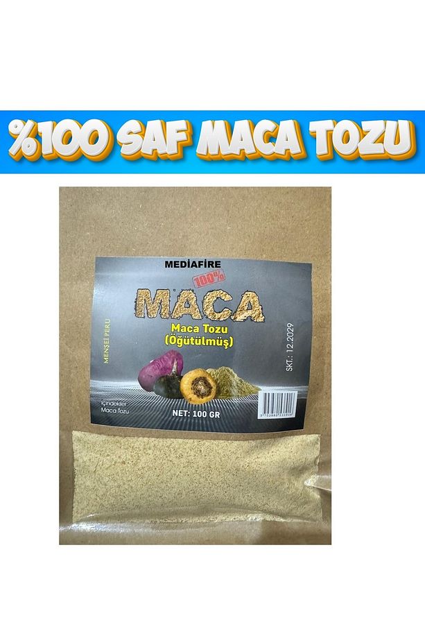 Öğütülmüş Gerçek Saf Maca ( Maka ) Kökü Tozu 100 gr - Maca Root Lepidium - 1