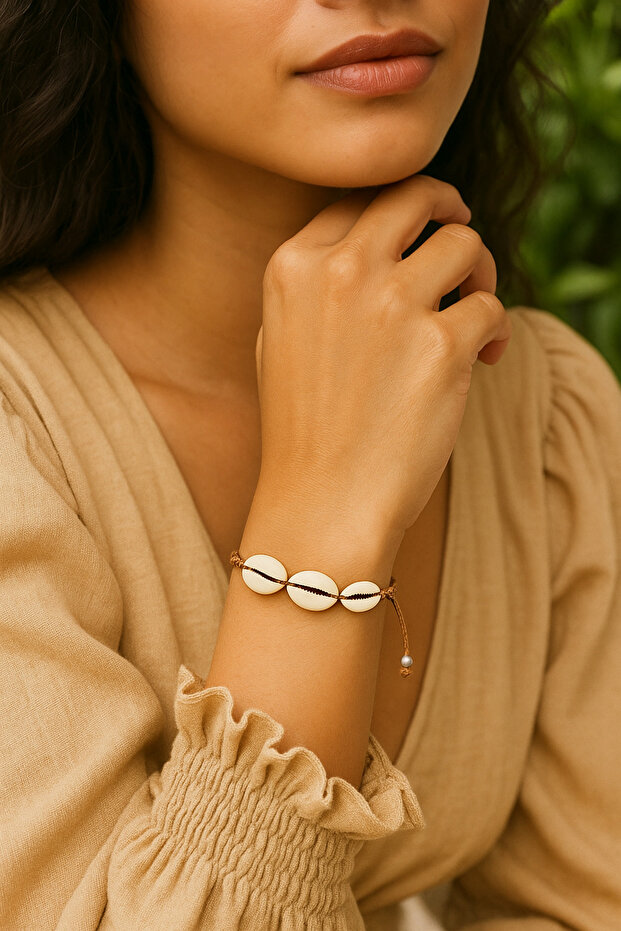 سوار مكرامية صدف طبيعي - 5