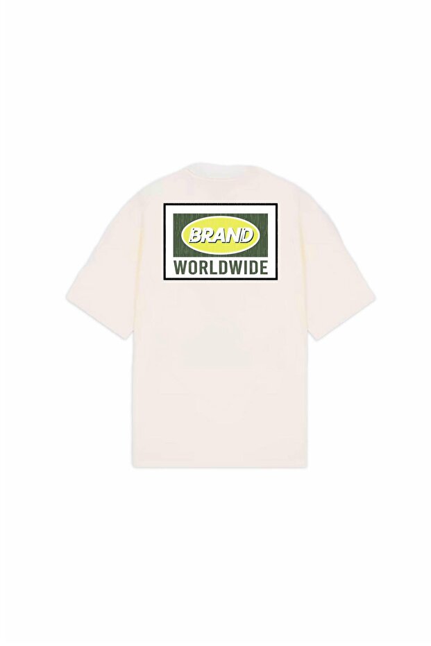 Krémové tričko Worldwide Oversize - 7