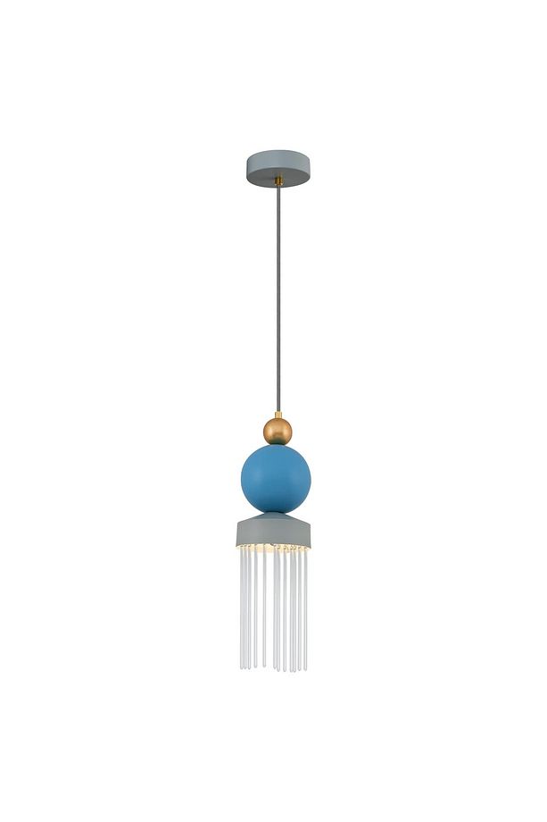 4115-1a Tassel Tekli Sarkıt Çubuk Camlı Mavi - 1