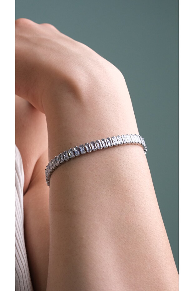 Shining Star Baget Su Yolu Silver Stone Women's Steel Bracelet - Ideal for a Gift